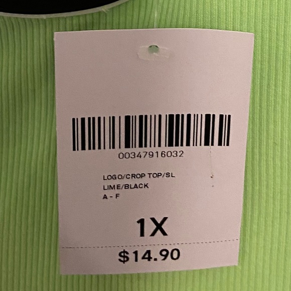 Pepsi lime green cropped tank top - Picture 3 of 3